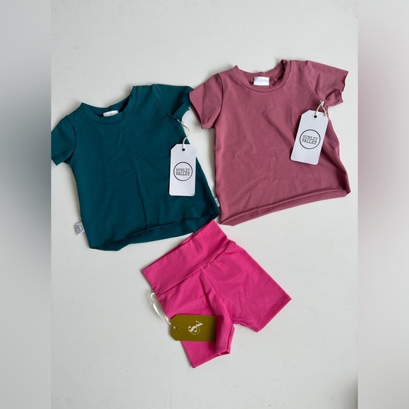NWT - Sunlit Valley Baby T-shirts/Shorts Bundle - Handmade - Size 0-6m - Picture 5 of 5